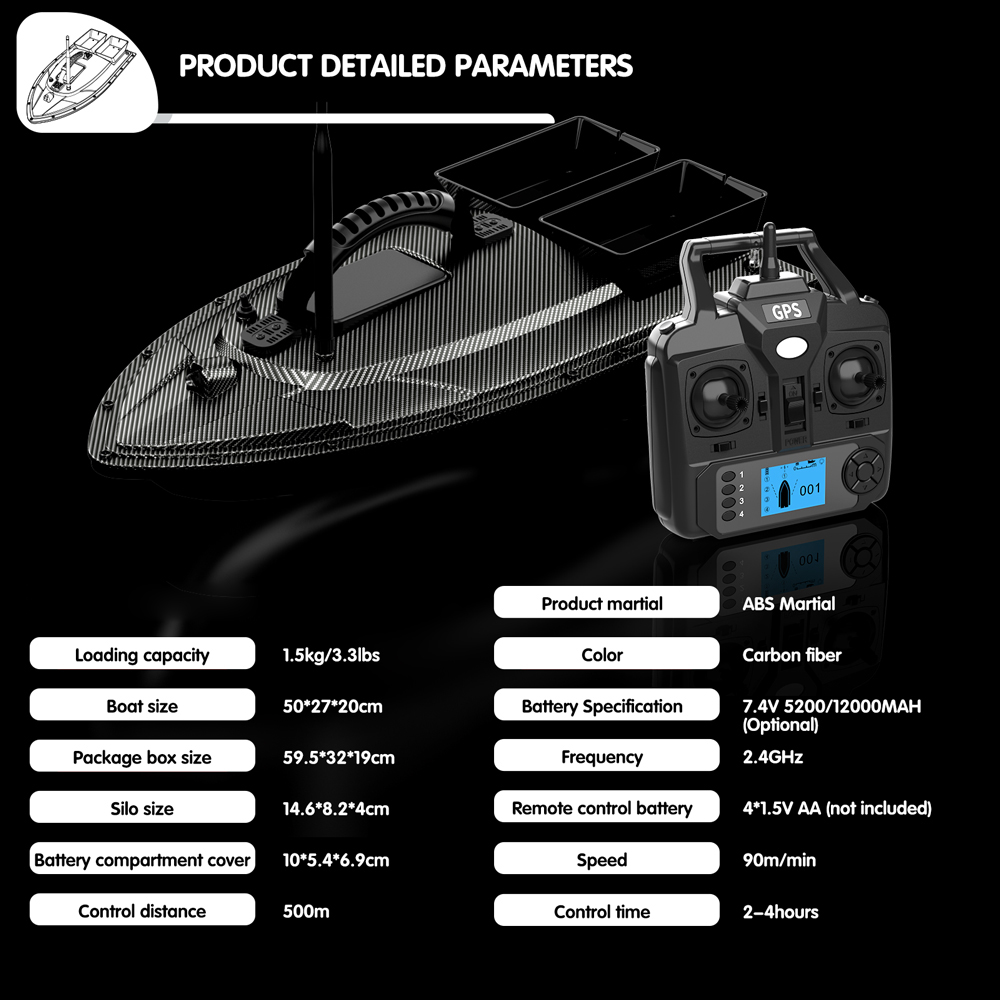 V070 12000mAh/5200mAh RC Bait  - Fishing Boat Gps recensione e prezzo