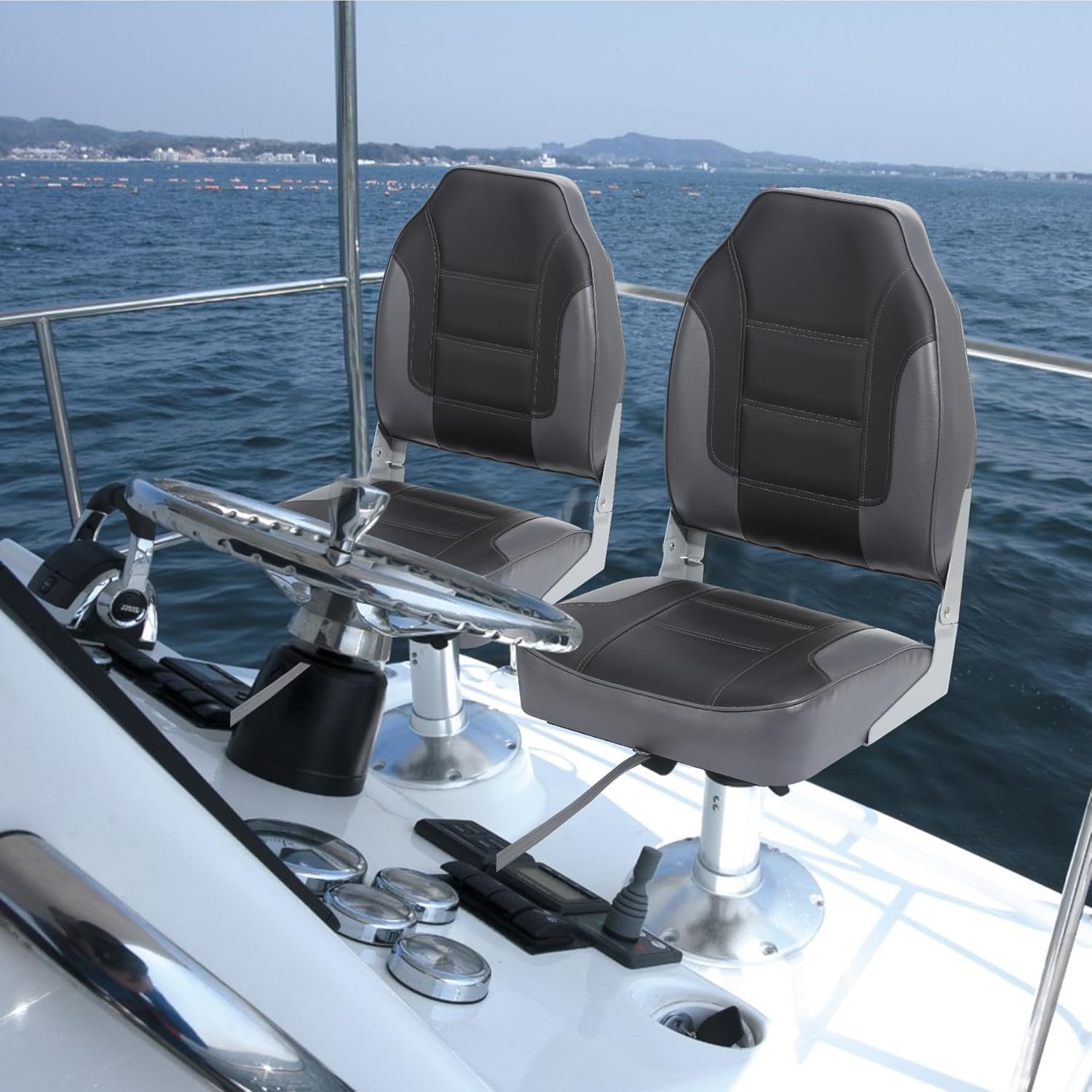 Set di 2 Sedili Pieghevoli per - Fishing Boat Seat recensione e prezzo